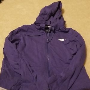 Purple Nike zip up hoodie sz M